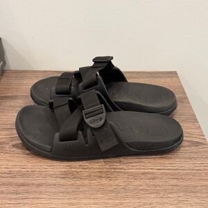Chaco Black Slide Slide Sandals